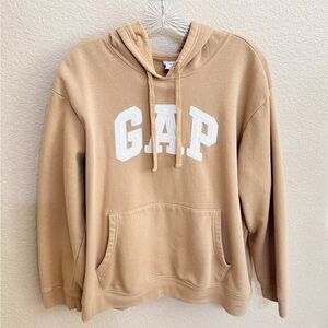 GAP Beige Hoodie with White Lettering